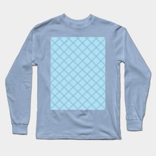 SKY BLUE DIAMOND DESIGN, DIAMOND PATTERN Long Sleeve T-Shirt